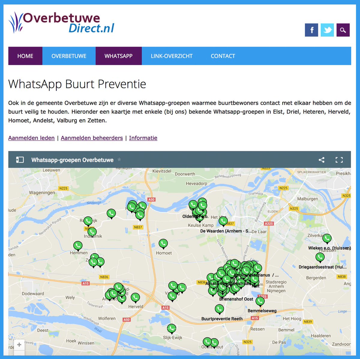 elstgld's tweet photo. Staat jullie WhatsApp groep al op de kaart? #Overbetuwe #veiligheid https://t.co/jDYi6HLSXx https://t.co/QswDfEsnYj