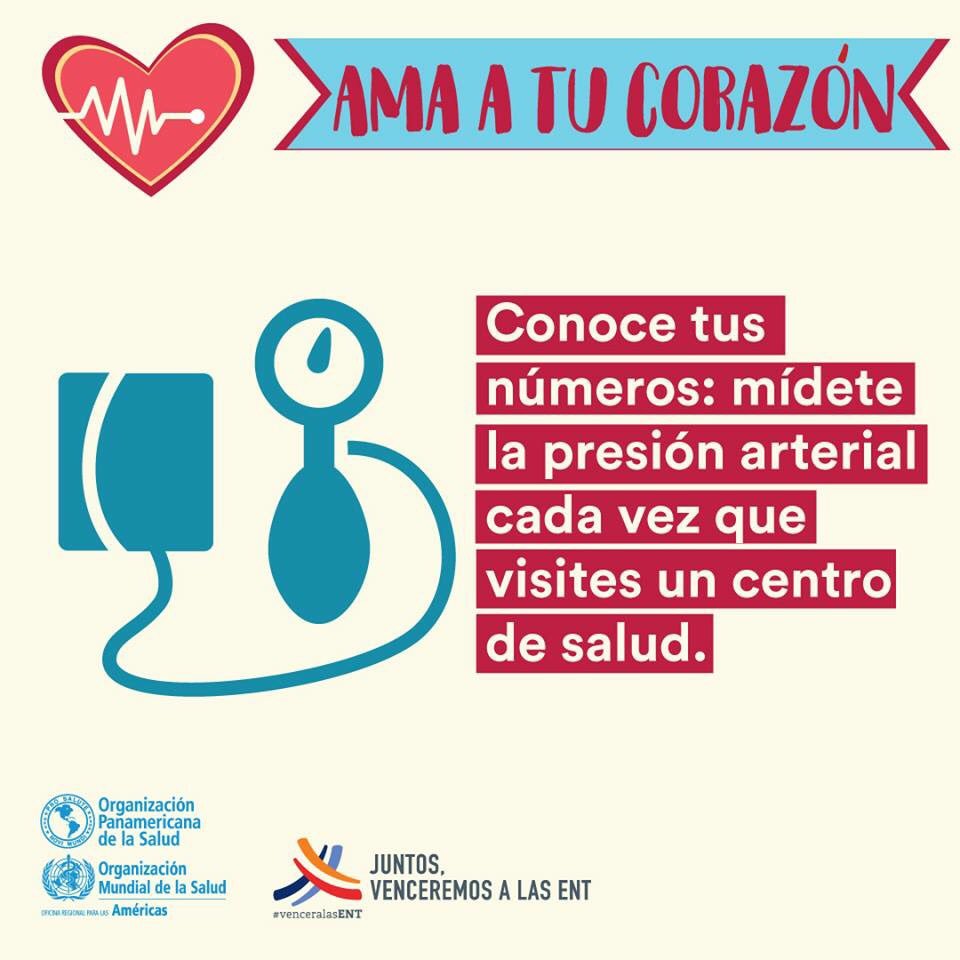 La hipertensión arterial es el principal factor de riesgo para padecer enfermedades cardiovasculares. ¡Mide tu presión arterial! #ConoceTusNúmeros