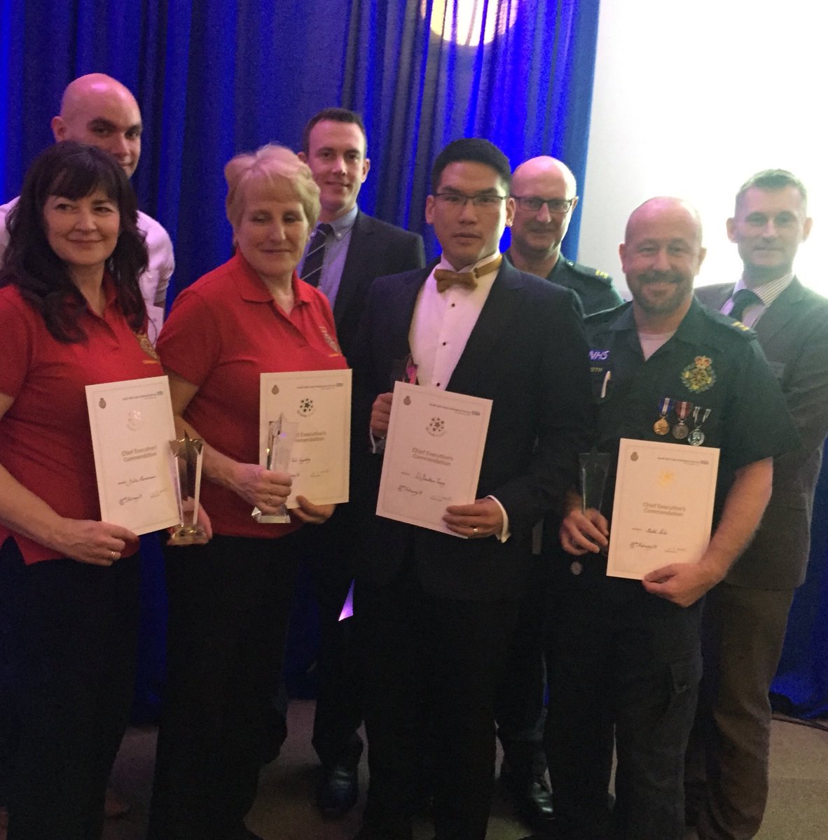 SECAmbulance's tweet photo. Great team work from CFRs, crews and HEMs produced an excellent outcome from a strangulation incident #SECAmbStars18 https://t.co/sD7zwiBseX