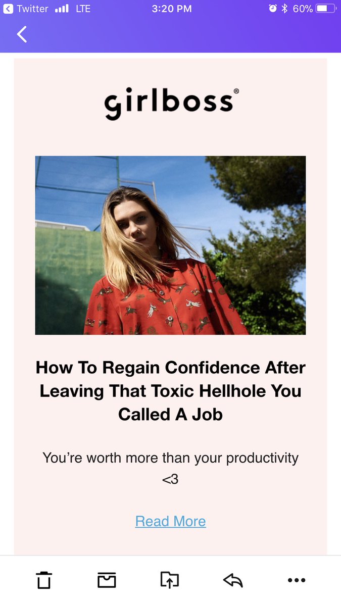 EricaRoselli's tweet photo. The most Relevant content marketed to me today @girlboss #ishouldprobablyquitnow https://t.co/CRXLpVn19Y