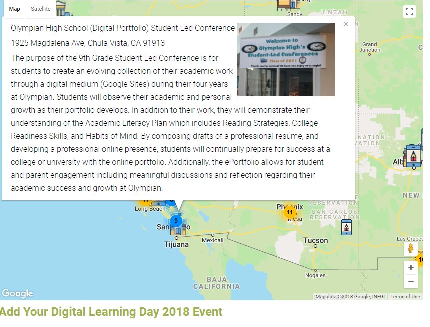 SuhsdEdtech's tweet photo. @SUHSD Star Blended Learning Specialist Lan Nguyen and Katherine Griffith LEAD their staff and students into the digital realm with Student led e-portfolios on 1:1 devices. Putting #SUHSD on the #DLDay map https://t.co/V3N0mnskDe