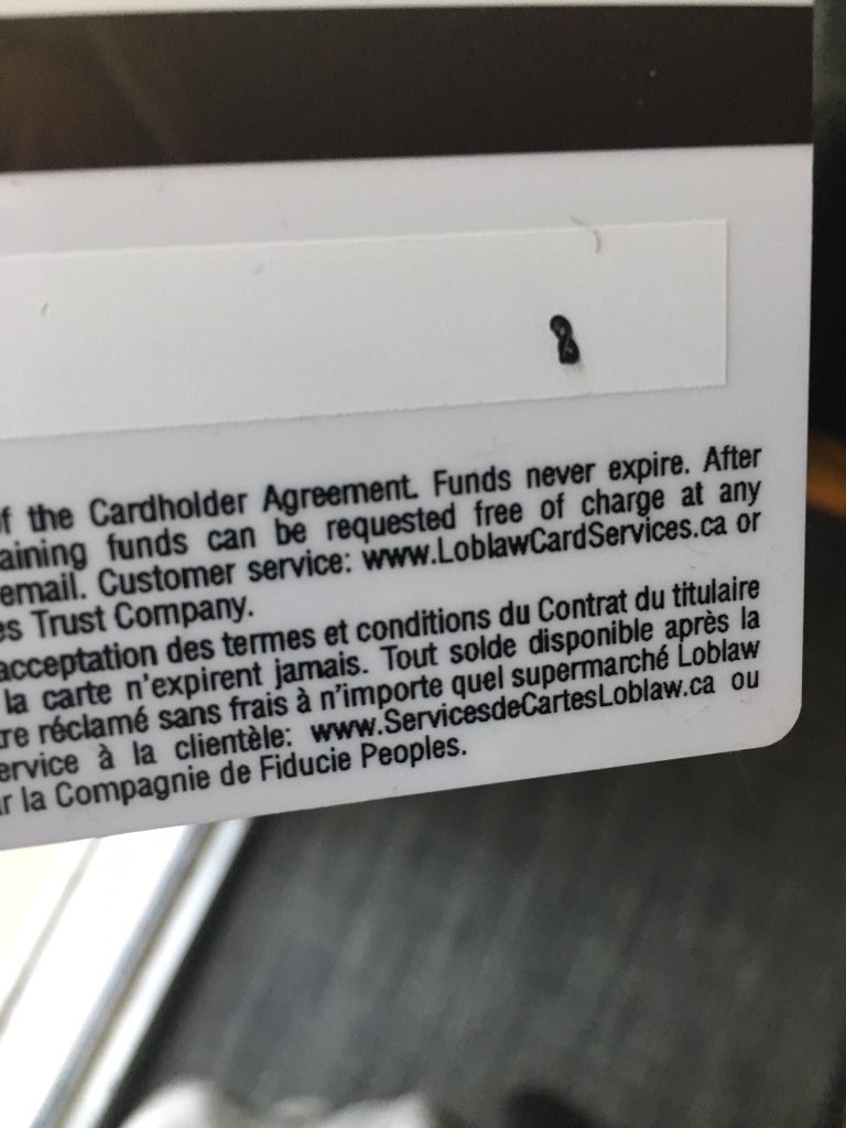 RachaelBurden27's tweet image. @LoblawsON I finally got my $25 gift card today but turns out I can’t use it because I need the 3 digit security code on the back to activate it. Hmmm what kind of trickery is this? It’s kind of amusing. #printingerror #loblawsgiftcardjoke