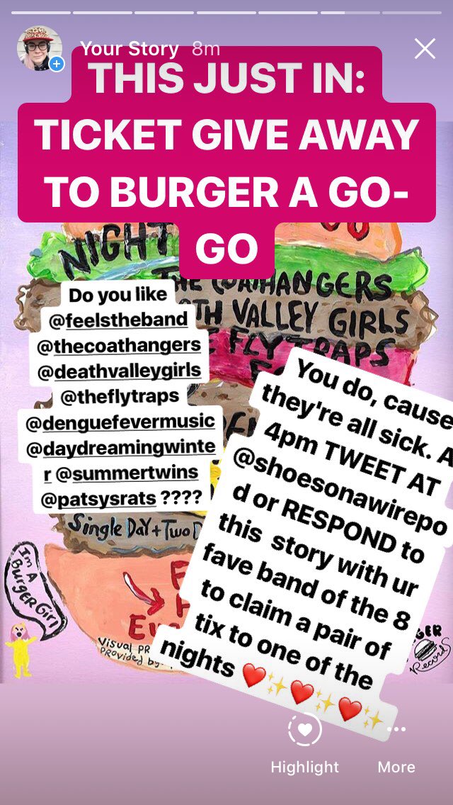 shoesonawirepod's tweet photo. Tune it at 4pm on @CiTRradio for Ep 4 of Shooooes ✨and I've got a #TICKETGIVEAWAY to #Burgeragogo at the @RickshawTheatre !!!! AT 4pm RESPOND TO THIS TWEET WITH UR FAVE BAND TO WIN!! @BURGERRECORDS https://t.co/YoTbOfUpNR
