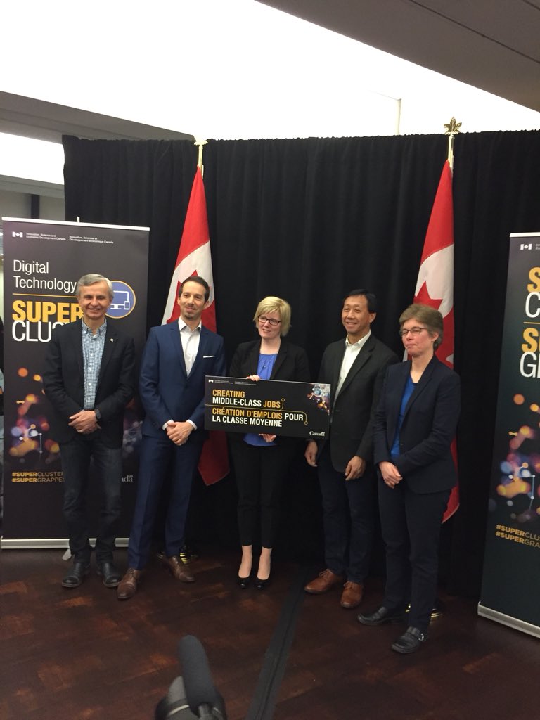 rjsawchuk's tweet photo. Thank you to Minister Qualtrough for announcing Canada’s Digital Technology Supercluster today in #BC. @DeloitteCanada is proud to be a member of the #digitalsupercluster #ecosystem #superclusters @ISED_CA https://t.co/pQiCWPGNxU