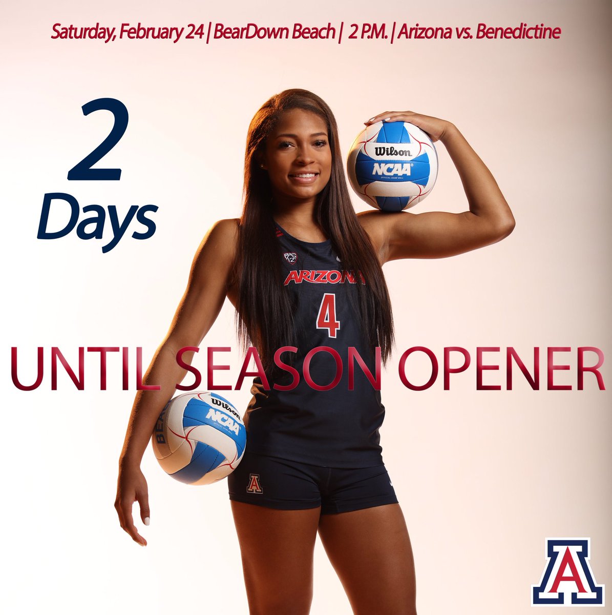 ArizonaBVB's tweet photo. Down to the home stretch Wildcats. We are now TWO DAYS away🙀 https://t.co/UB3QWKdhsh