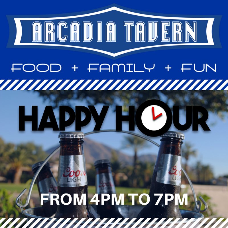 ArcadiaTavern's tweet photo. Come join us for #HappyHour on this beautiful evening!

-

-

-
#localrestaurant #sportsbar #deals #gametime #phoenix #az #scottsdale #phoenixrestaurants #goodeats #ArcadiaTavern #localfood #localbusiness #bringthefamily #localcans #beer #change #family #food #fun https://t.co/jjcbKdU3yI