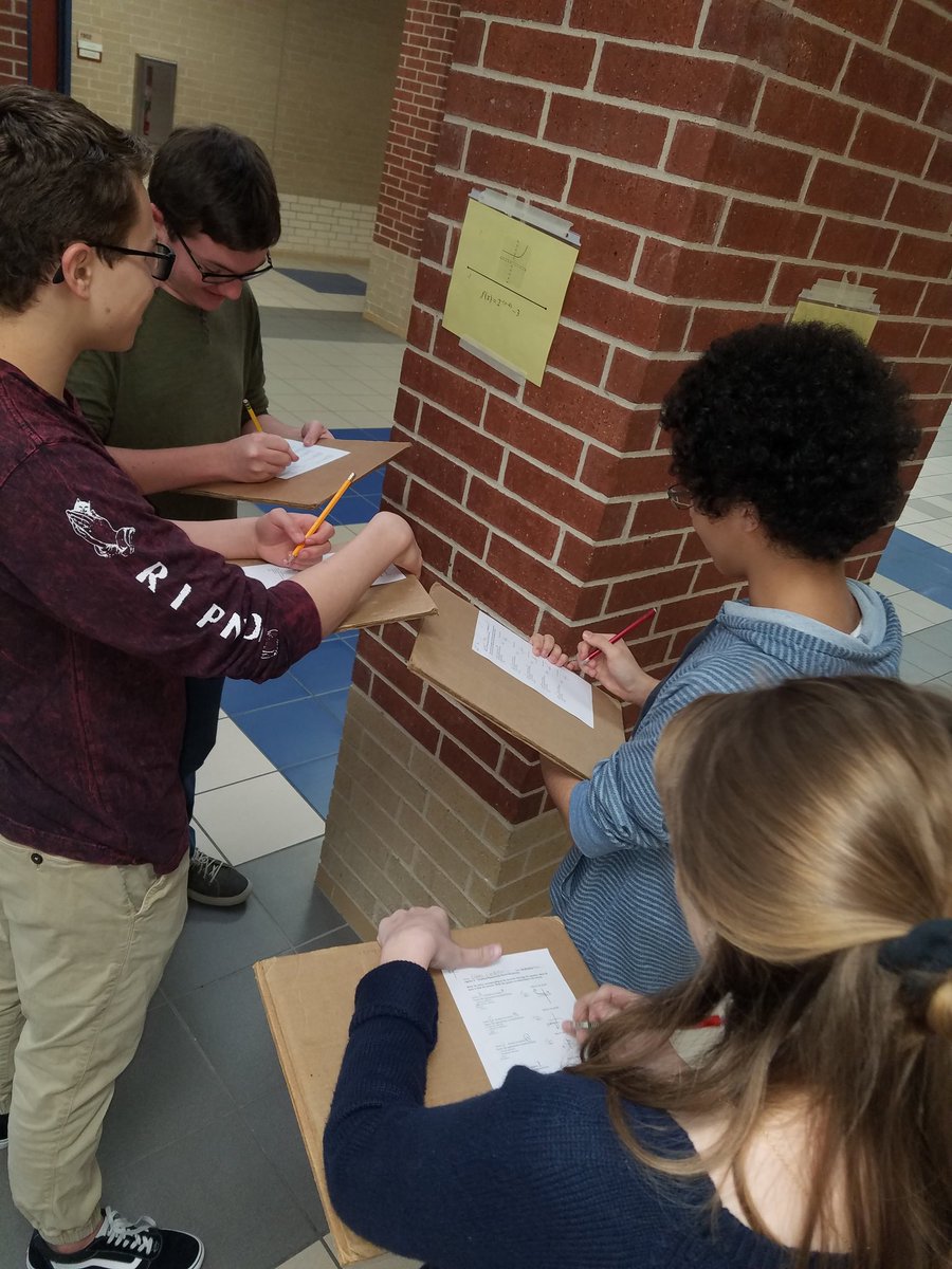 MrsRuthieFord's tweet photo. It is always nice to get out of the classroom!! Alg2 working on graphing exponential functions!! @CyRanchHS @cfisdmath #CyRanchMath https://t.co/lZ4a8AJQN6