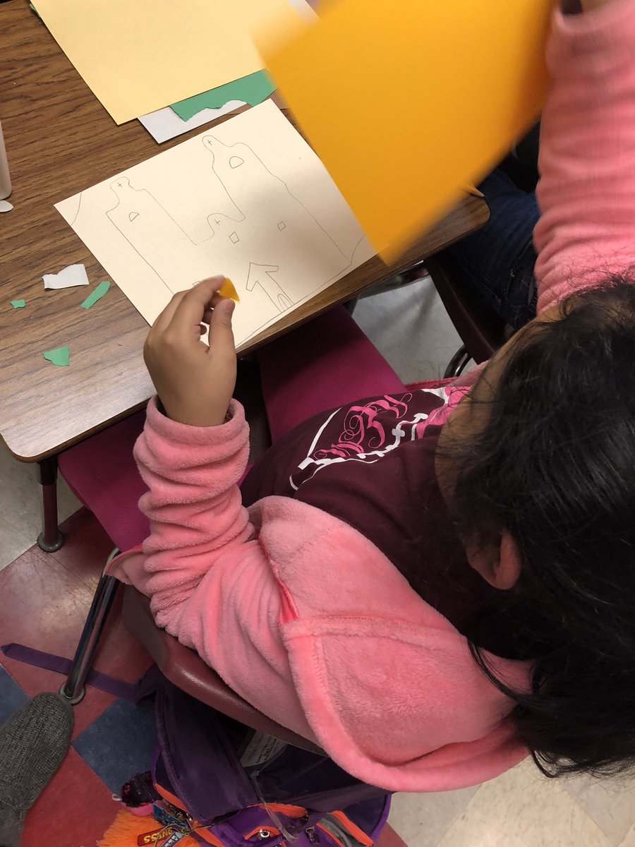 MissGarant's tweet photo. Although we were sad to miss our field trip to the Alamo today, we made the best of it and created some great art depicting Spanish Missions in San Antonio. #weareWetmore #rainydays #fourthgradefun https://t.co/kno8VRKca1