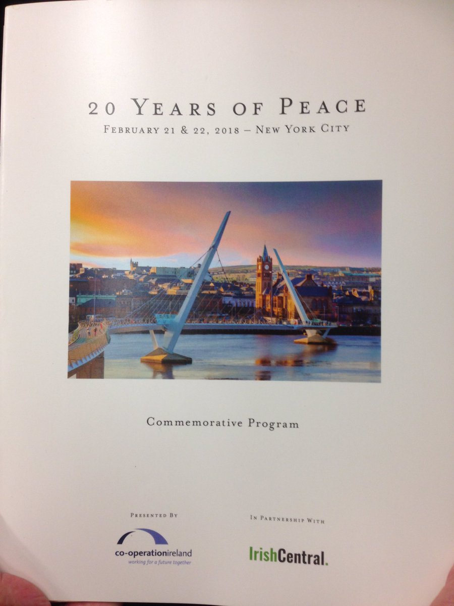 PatDohertySF's tweet photo. In New York taking part in a panel discussion on the Good Friday Agreement as part of the #20yearsofpeace conference. https://t.co/CpDjzjeq0r
