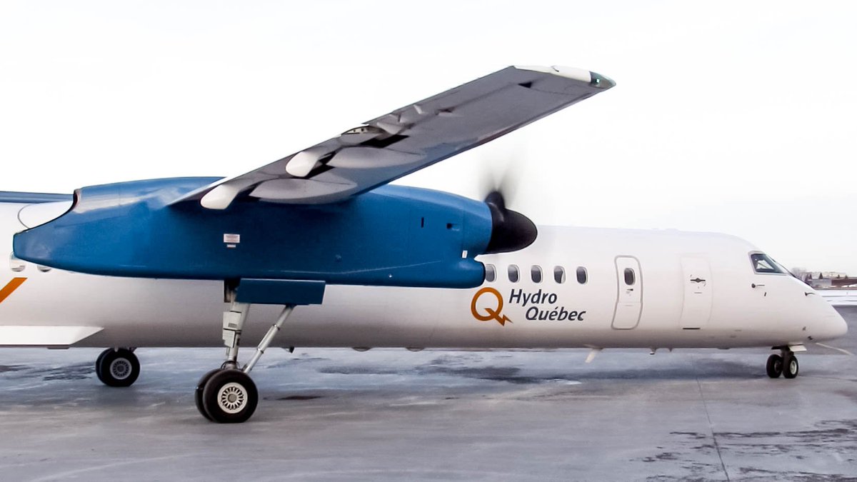 Mark__Brandon's tweet photo. VIDEO: @hydroquebec #Q400 engine start, prop blast and departing #YUL on its daily #employeeshuttle. This flight operates to bring their employees around Quebec to make sure that the Hydro lines are working in top condition!
Video: https://t.co/c7o8wEEl3C https://t.co/Mq9c6hXm7z