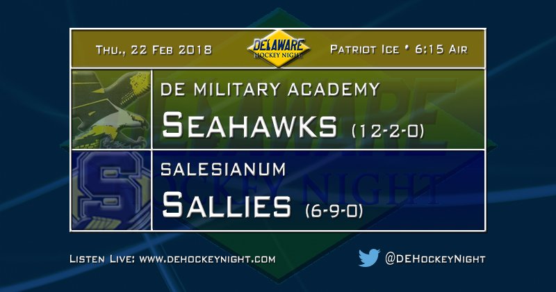 We're just about set for #DHNRadio at the <a href="/patrioticectr/">The Patriot Ice Center</a>!
🏒: <a href="/DMAAthletics/">DMA Athletics</a> at <a href="/Salesianum/">Salesianum School</a> 
The stream is LIVE at dehockeynight.com/radio.html.  Come join us for the #BattleOfDelaware!  #delhs