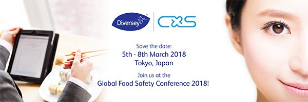 diversey's tweet photo. In just 2 weeks, Diversey will be showcasing food safety innovations at this year’s Global Food Safety Conference in Tokyo from 5 - 8 March @myGFSI #japan #foodsafety #gfsi18 #innovation #diversey #global https://t.co/K3JCuffPok https://t.co/ziPqBpLlj6