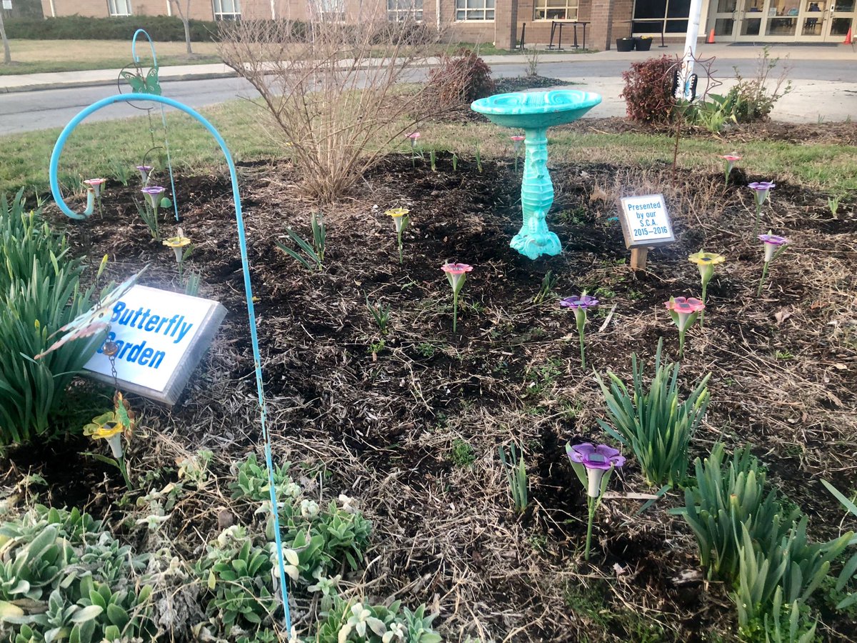 Our Go Green Team planted 17 solar light flowers in honor of the 17 victims #DouglasHighSchool #DouglasStrong @vbschools #wearevbschools @BeachSupe 💐 🌸 🌺💕☀️🦋 #butterflygarden #bethelight @SeatackAADA #seatackdreamers 🙏🏻