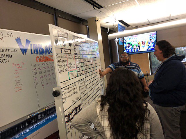 Leadership Live visit!! Huddling up to get that fast start. Let's get the excitement going!! Great Job on really implementing the Leadership Academy Tactics @ATTRiverwalkers !!!!