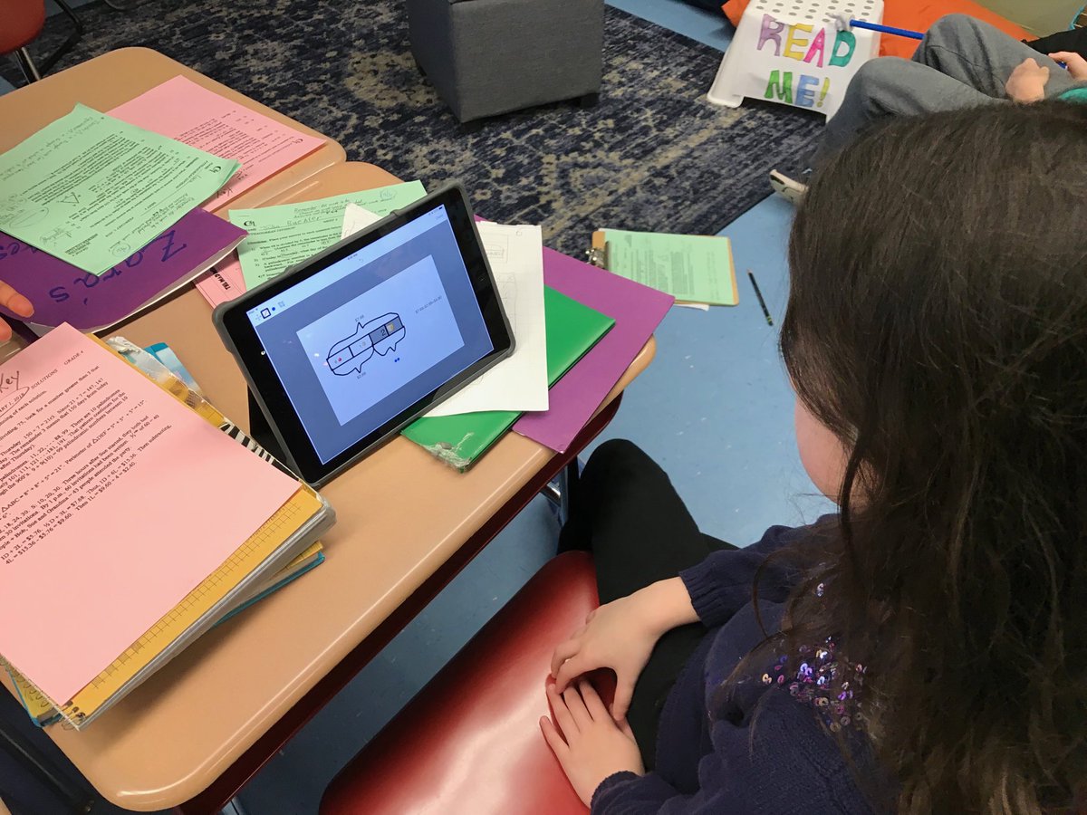 Students in 5th Grade ALP Math created bar models to  represent that their mathematical thinking and solve complex problems.<a href="/GPSDistrict/">Greenwich Public Schools</a>, @GreenwichpsCIPL,<a href="/OfficialDLDay/">Digital Learning Day</a>