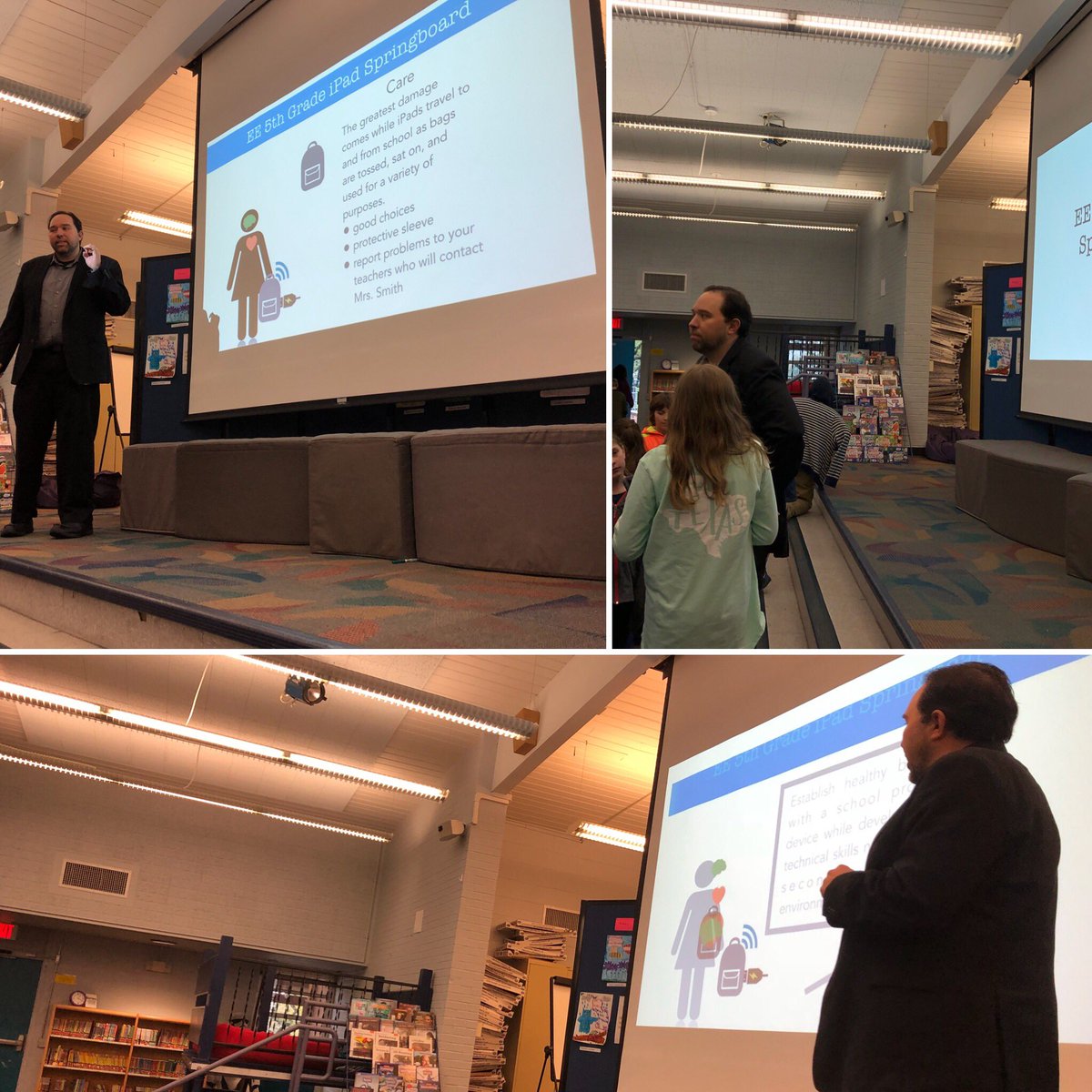 iVengers's tweet photo. @mrhooker speaks to Eanes Elementary 5th Graders about the iPad Springboard Project. https://t.co/EEqpuLSYwz