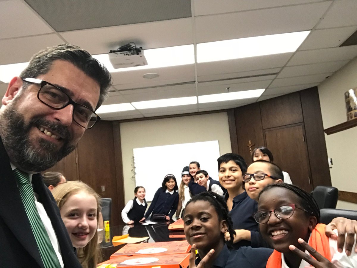TerraTracks's tweet photo. Students from St. Cyril enjoy a pizza dinner before saying prayer and singing the national anthem tonight @TCDSB Board Meeting.  Thank you all for your participation, and thank you to all staff who helped prepare them and parents who drove them to the CEC #prayer #TCDSB https://t.co/FQ8mBFT9ie