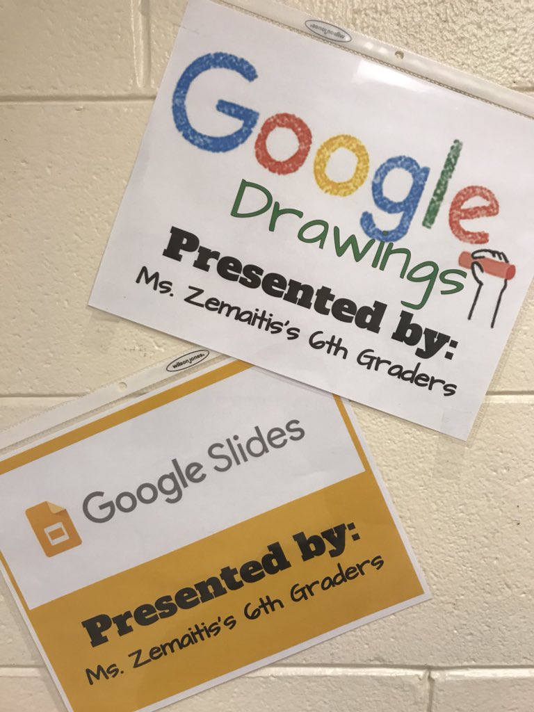 MsZemaitis's tweet photo. #BVInnovates was a huge success - the 6th graders were terrific teachers to the KG-5th graders, what a great experience for all involved #isdfutureready #D109pride #BVpride #googledrawings #googleslides https://t.co/j8BEJwMOVm