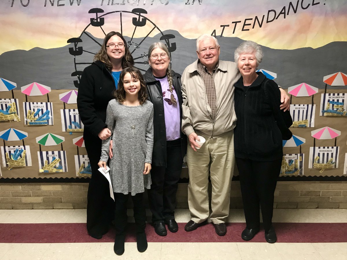 4 generations of Lockhart graduates.  Family love and commitment, community pride, Clear Fork pride!  Special  night for NEHS at our school. #CFESProud