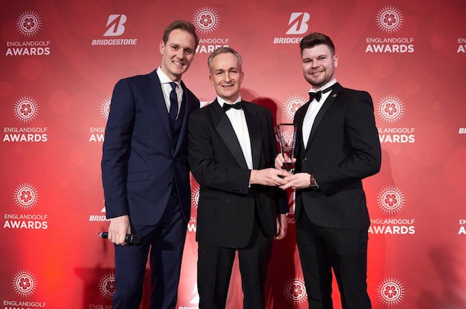 LiamRidgill's tweet photo. Arguably one of the proudest moments of my life recieving Young Ambassador of the Year 2018 at the #EGAwards2018! A big thank you to those who nominated me and a big thank you to the members of @Draxgolfclub. This one's for you! πΎ π #Yorkshire https://t.co/adhVjgjDIm