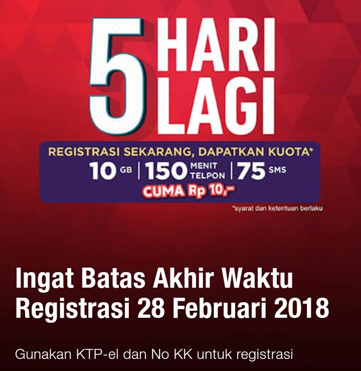 GraPARI_RCK's tweet photo. Sebelum tanggal 28 Februari 2018. lakukan registrasi kartu prabayar di https://t.co/2DQbI2kIeq https://t.co/kTER5k5iFh https://t.co/tJERREWnqO