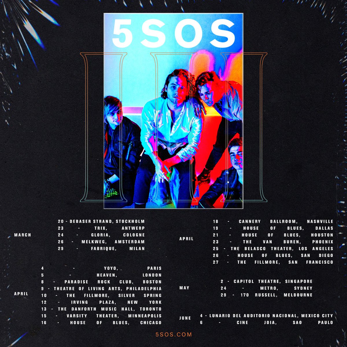 5sos tour dates europe