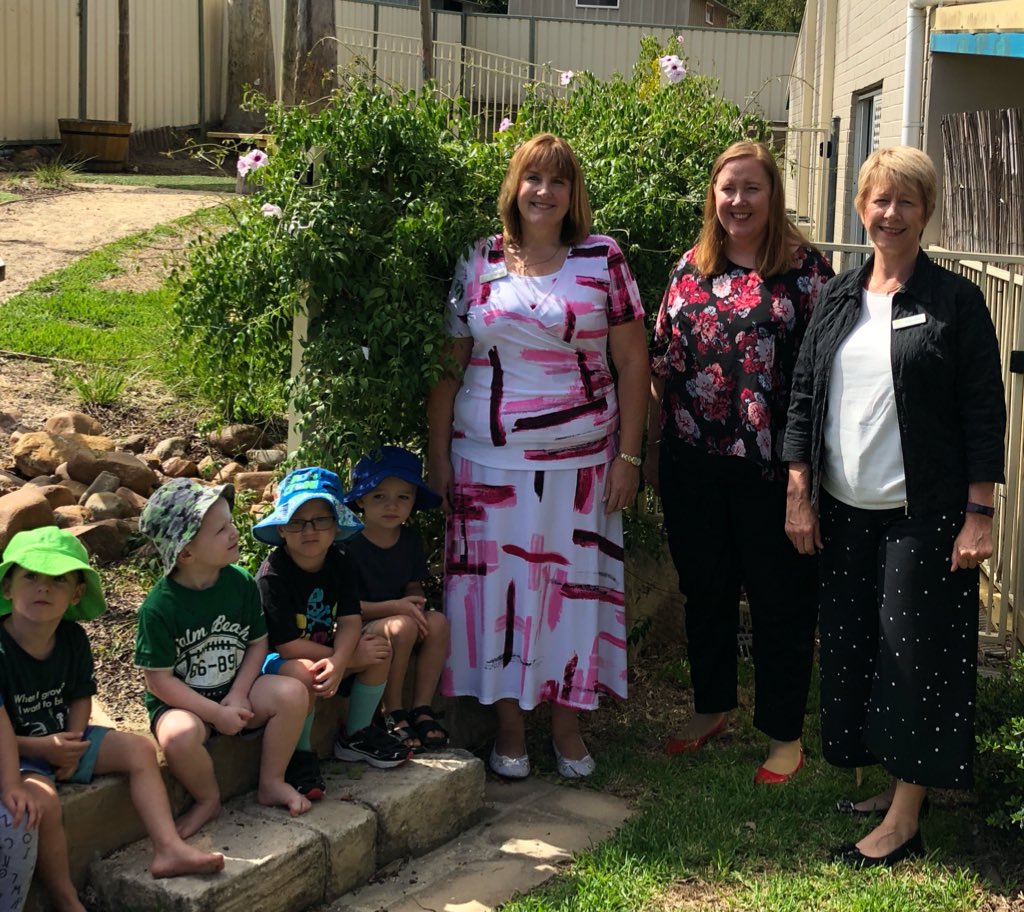DianePLawson's tweet photo. Having a fab day at Thornton ECE service @jenny_aitchison Member for Maitland opening community grant funded garden renovation. Thanks SueEllen Director and the wonderful children. #ozearlyed @CELAust @KateRWashington https://t.co/kOinj7VesT