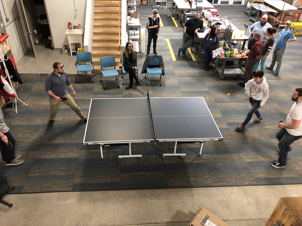 First annual #PingPong tournament is heatin’ up at OSC! 🏓