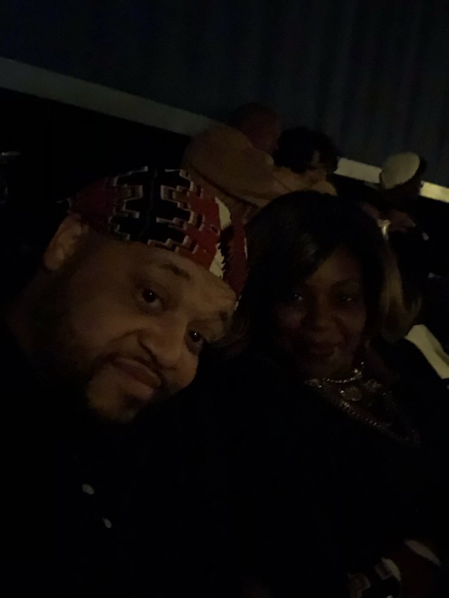 AC3speaks's tweet photo. When you’re in the theater for the 3rd time seeing #BlackPanther. #WakandaForever We Love this movie! #ChurchOuting https://t.co/eZ8Am53PJb