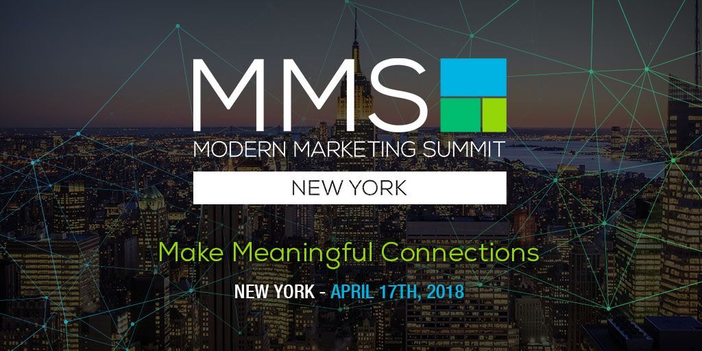 Early Bird tickets are now available for MMS NY: Make Meaningful Connections! 

Get your pass for just $799 now through Feb 28.  Tickets go up to $999 on 3/1!  Join our incredible lineup of speakers from Bank of America, Aetna, PepsiCo and more!  buff.ly/2FmMXTJ #MMSNY18
