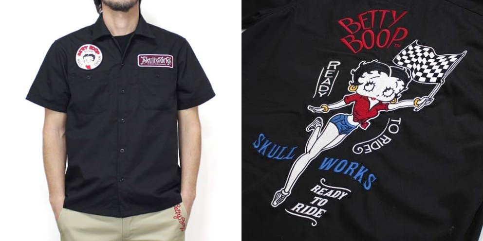 希少SKULL WORKS × Betty Boop スカジャン リバーシブル