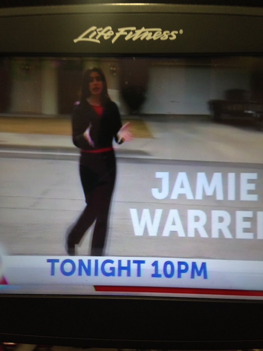 Jamie__Warren's tweet photo. Got on the treadmill at the gym and this came on ๐ Hope you'll watch #FiberBoom tonight at 10. https://t.co/8juglvgM85
