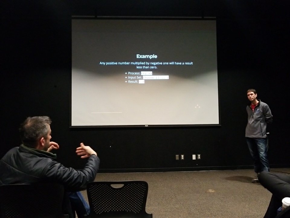 wpgnetug's tweet image. Tonight @Dead_Stroke is in the hot seat teaching us about Property Based Testing in #fsharp!