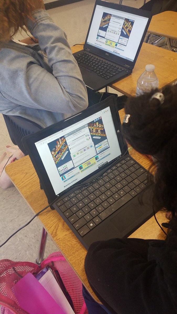 Using @icivics Branches of Power to introduce the organization of the Federal Government. Students are reflecting on their experience of being in charge! Simulations are a fun way to engage students! @BannekerJAMBA @Banneker_HS #sschat #hsgovchat