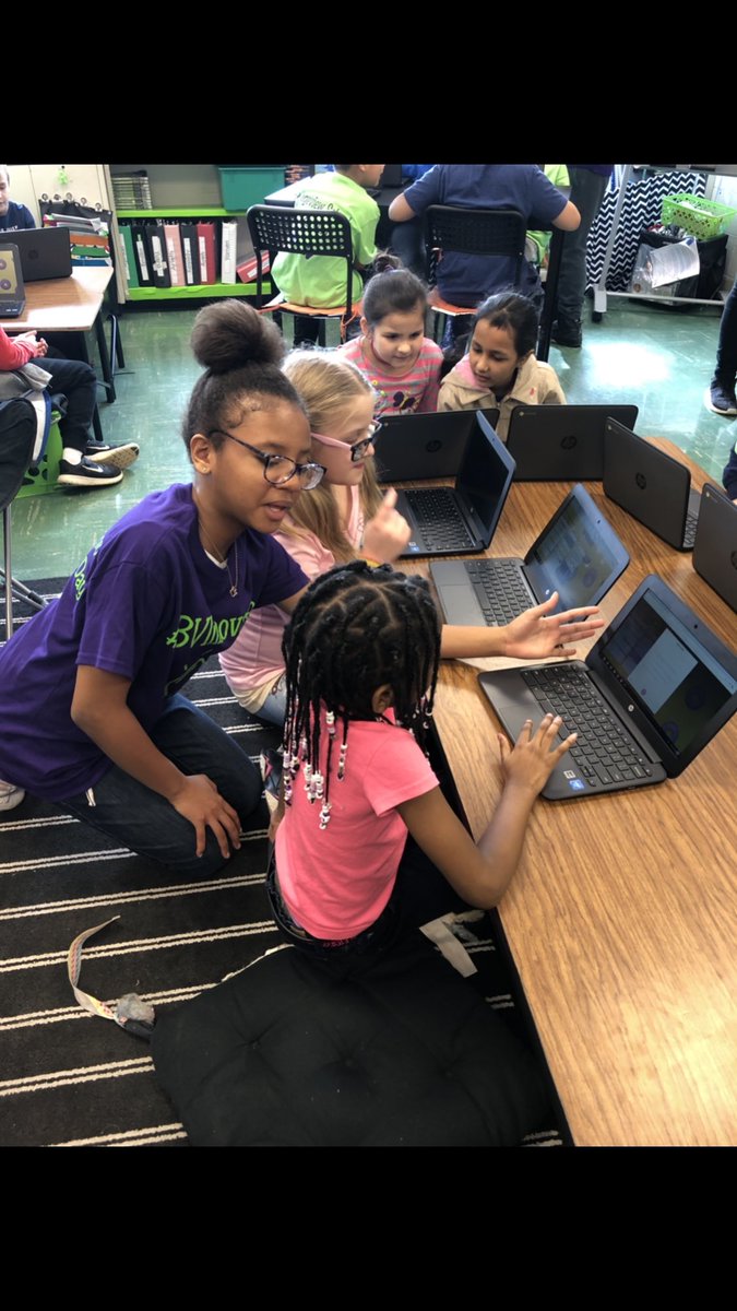 dmckiernan's tweet photo. What an amazing day today for digital learning day. So proud of the 6th graders! They did an awesome job presenting to the K-5 graders. The day ended with a Q&A session with a google hangout. #isdfutureready #isd109pride ##Bvgobobcats #BVInnovates #somuchlearning #somuchfun https://t.co/iwRlTHgr9L