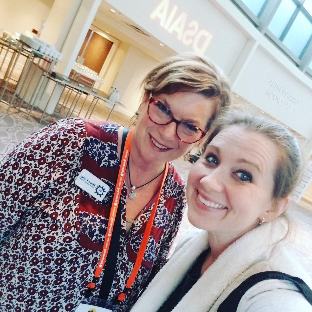 SMILEOnDS's tweet photo. Safely made it to Denver after a rocky flight 🛫 Can't wait for tomorrow's Down Syndrome Affiliates in Action leadership conference sessions to get started 💙💛💙💛 #DSAIA2018 https://t.co/NAzbFGRrhB
