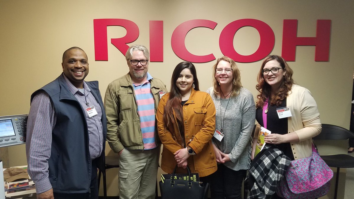 AnnaISDCTESTEAM's tweet image. I had a great time learning about Ricoh USA products with these Amazing Educators!

#DesignToPrint
#CTEMonth 
#ProudtobeAnnaISD