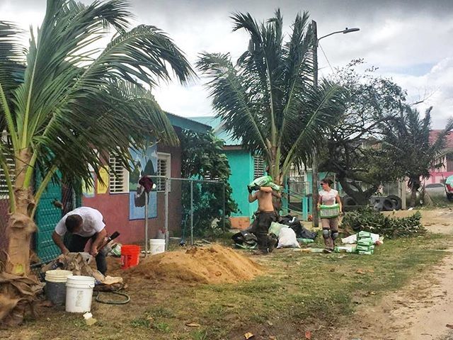 The construction team works on mixing concrete for the new floors of the preschool before the next rains! ift.tt/2FoB2Vh