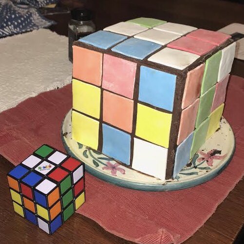 OkumuraGroup's tweet photo. Another confectionery masterpiece by Mei-Li! #RubiksCube #RubiksCake #BakingGenius https://t.co/qEciuOw2eh