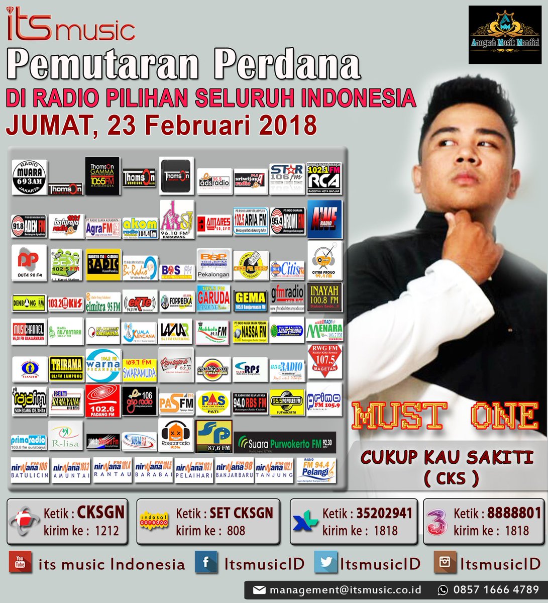 starfmtegal's tweet photo. hari ini di @starfmtegal pemutaran perdana Cukup Kau Sakiti (CKS) dari @MustOne11 @itsmusicID @Oxtavsugges

#PemutaranPerdana #Must One #Cukup Kau Sakiti (CKS)
@MustOne11 @itsmusicID @Oxtavsugges https://t.co/zjpMCaKzhU