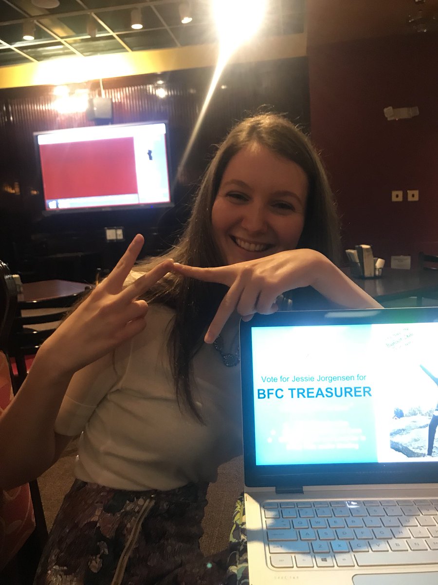 squatch_on's tweet photo. CONGRATS to Jessie Jorgensen for being treasurer for next year 2018-2019!! https://t.co/CNxUI86nTO