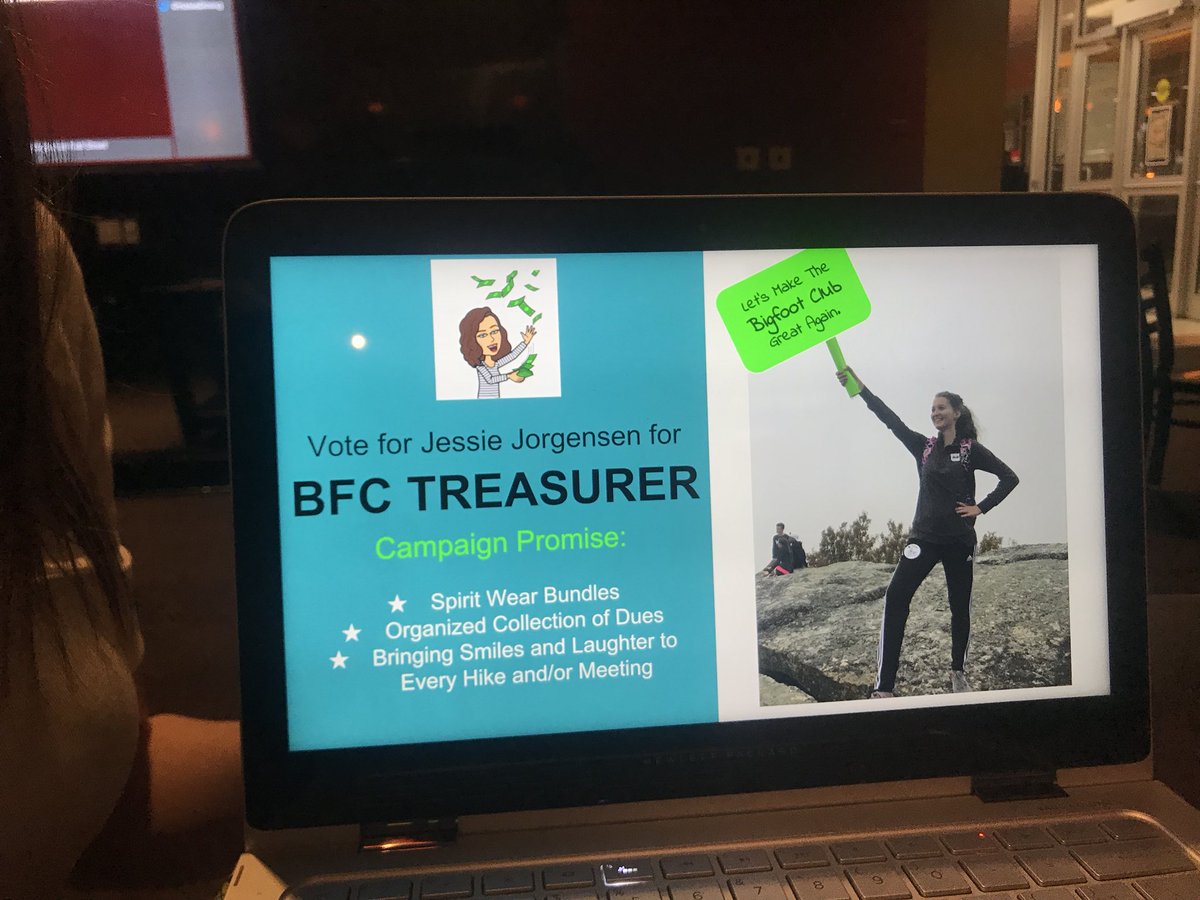 squatch_on's tweet photo. CONGRATS to Jessie Jorgensen for being treasurer for next year 2018-2019!! https://t.co/CNxUI86nTO