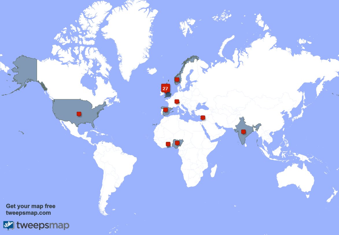 jmateus2016's tweet image. Meus seguidores são de Reino Unido(27%),Noruega(9%),Líbano(9%) tweepsmap.com/!jmateus2016