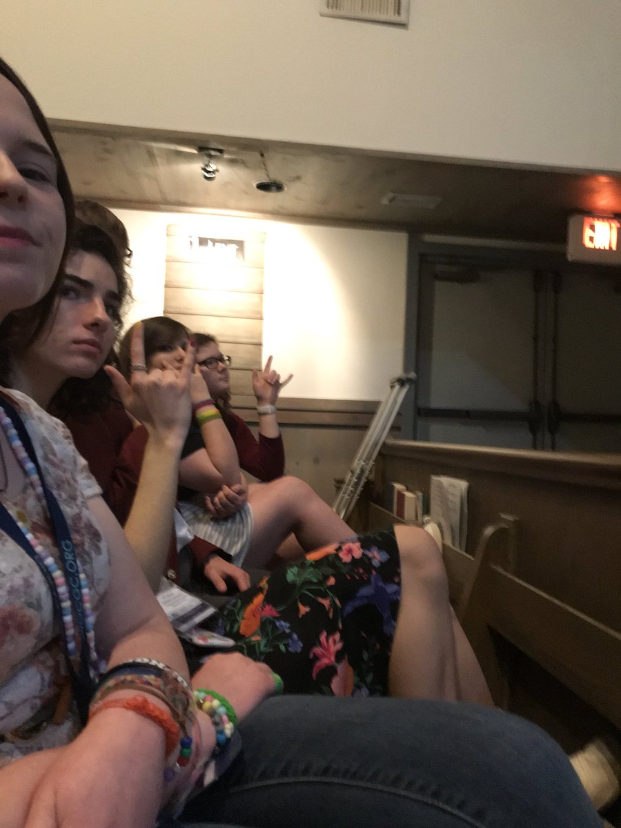 wafflesma's tweet photo. @CGCBishop you have some folks sending out love to you during your #bishopsaddress #diocgc18 https://t.co/LzsE9Ox2tl