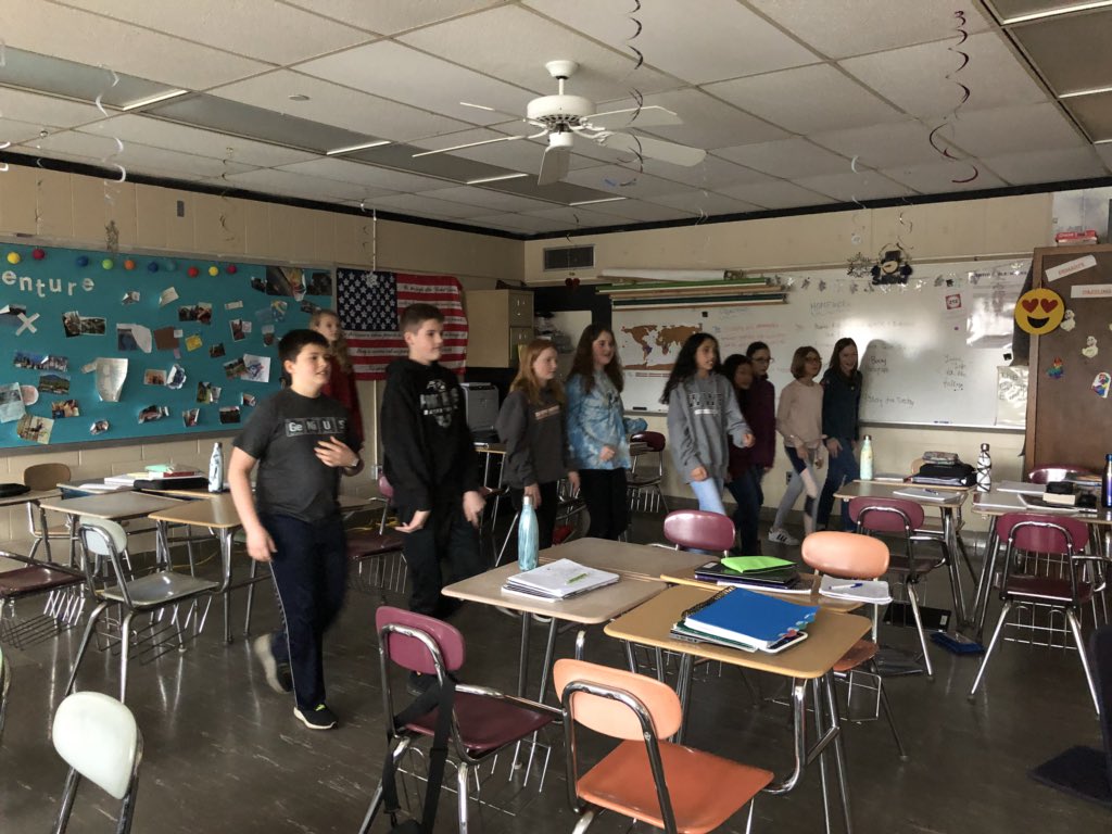 MsDeMaioCMS's tweet photo. 7th graders explored genres of Caribbean music and its influences today and had fun attempting to learn the basic steps of the salsa! https://t.co/22mVEPIuxe