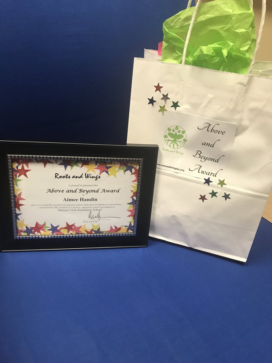 Feeling super excited and grateful  to be recognized by <a href="/RootsAndWingsFL/">Roots and Wings</a> and my amazing principal <a href="/CastellaAlli/">Allison Castellano</a>!  Thank you to my friends and colleagues <a href="/BanyanCreekES/">Banyan Creek Elem</a> for the love! <a href="/pbcsd/">The School District of Palm Beach County</a> 😍