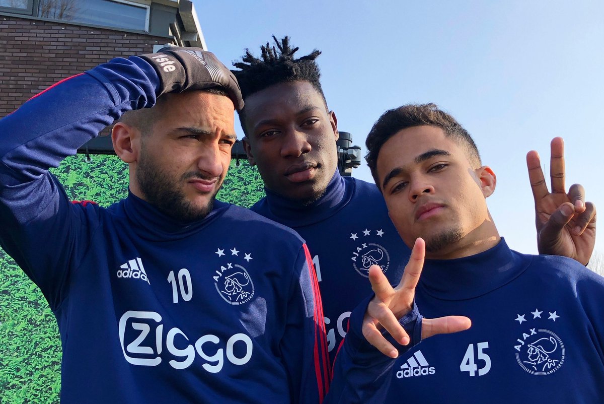 rahafmar's tweet image. حكيم زياش اونانا وكلايفت صورة من المران. #المغرب #حكيم_زياش #maroc #hakimziyech #teamziyech #ziyech #ajax