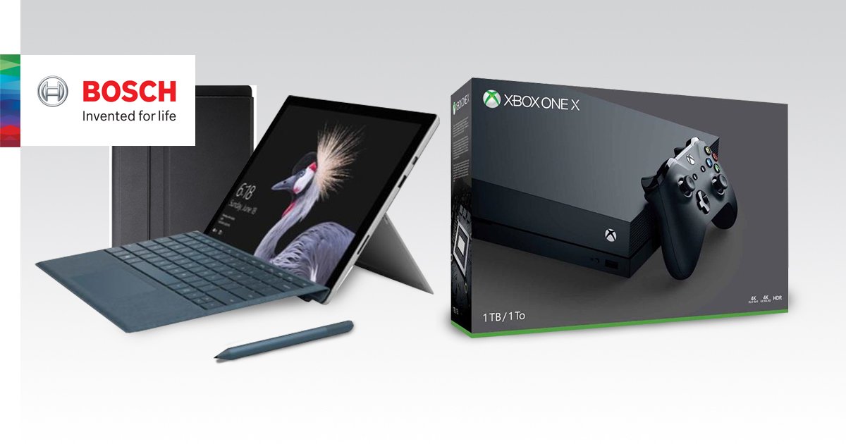 mabcurry's tweet photo. Earn 100 points just for recruiting your friends &amp; get another entry towards winning an Xbox One X Console or a Microsoft Surface Pro! #BoschPromo #BoschEnvisionChallenge   - https://t.co/bAgc9NbZFy https://t.co/t2v4PvmapI