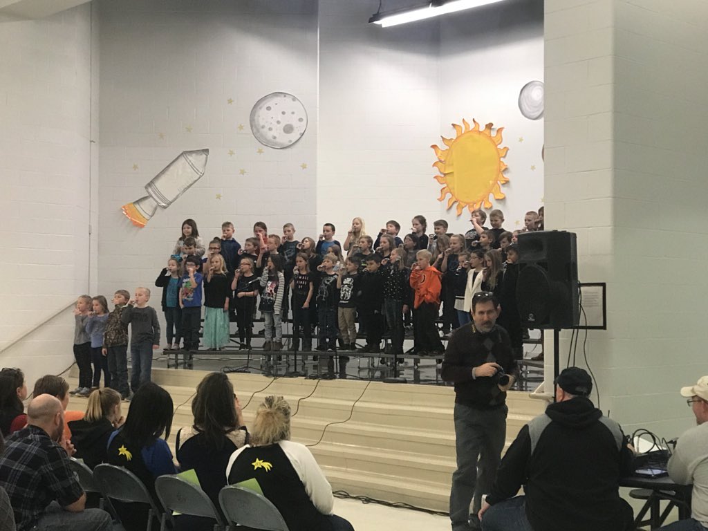 the_oes's tweet photo. The second-grade children playing the kazoo to the “Space Odyssey”. So much fun tonight at OES. #gcr2 https://t.co/9ICKM5ZhU2