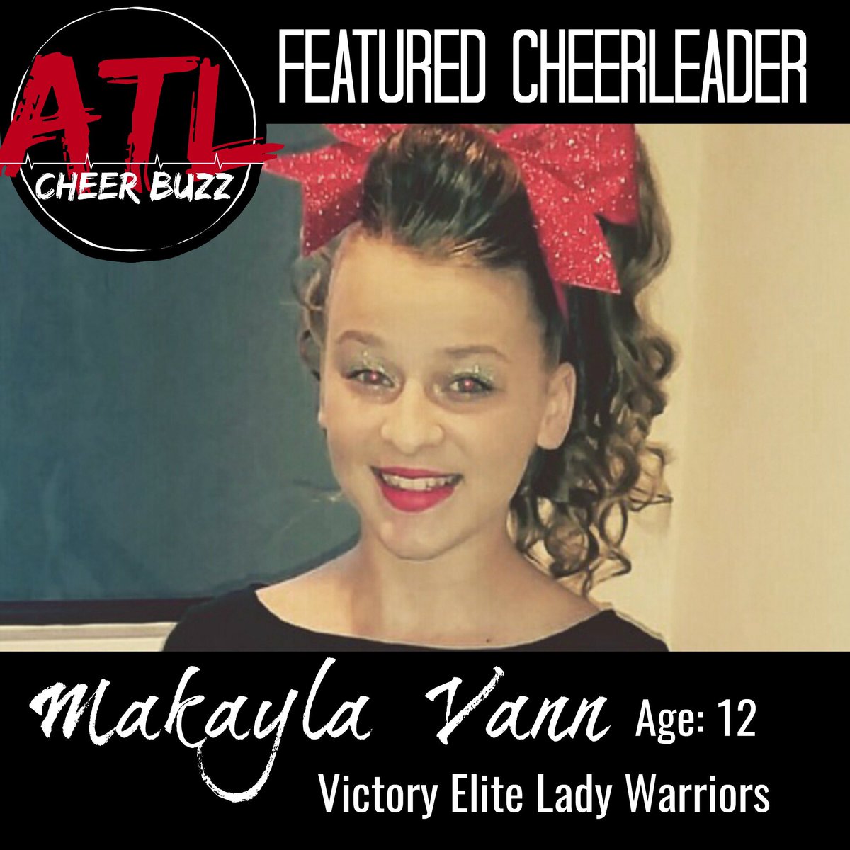 Congrats to Makayla Van from @victoryeliteallstars  for being selected as our Featured Cheerleaders for March! Get to know all about her in our March issue! Welcome to the ATL Cheerbuzz family!
#atlantacheer